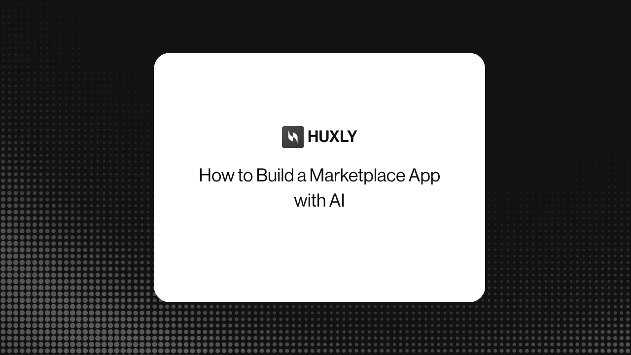 How to Build a Marketplace App with AI